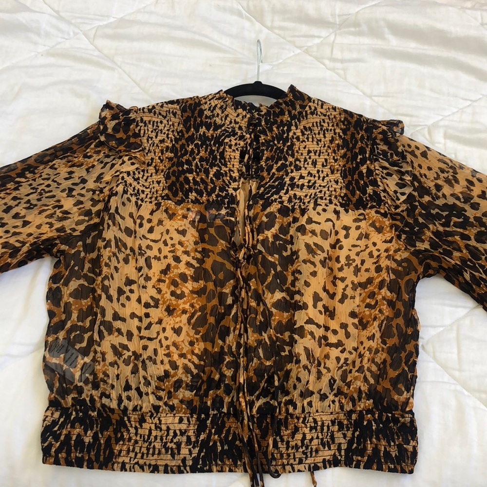 Free People Leopard Blouse.  New with tags!